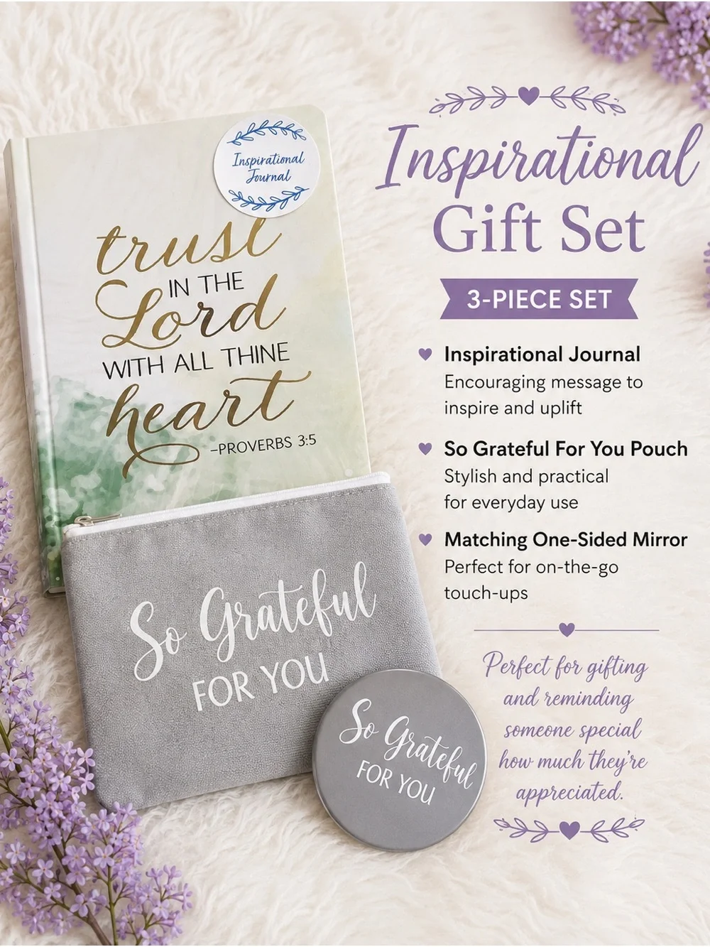 Inspirational Journal Gift Set - Gray 